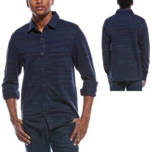 Beverly Hills Polo Club Striped Navy Shirt